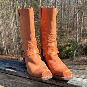 Frye Harness Boots Eagle 🦅 phoenix all leather made USA boho biker festival 10